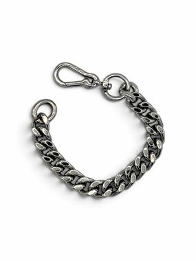 Coach Silver Chunky Chain Charm / Keychain / Accessory (5 1/2”)